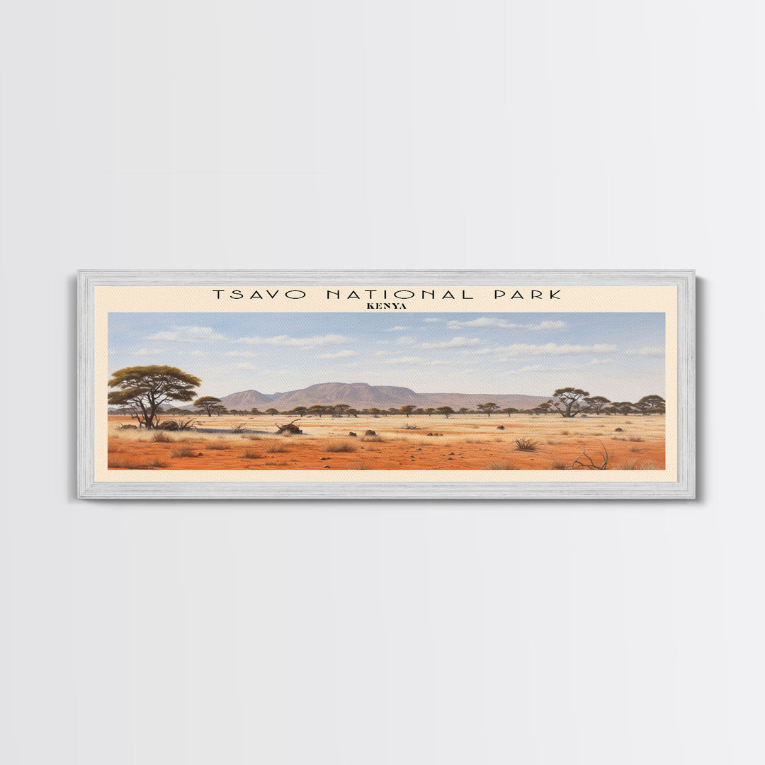 Tsavo National Park Wall Art Travel Poster Print, Gift For Travel Lover, Vacation Gift, COUNTRY Wall Art, Home Decor, Original Art