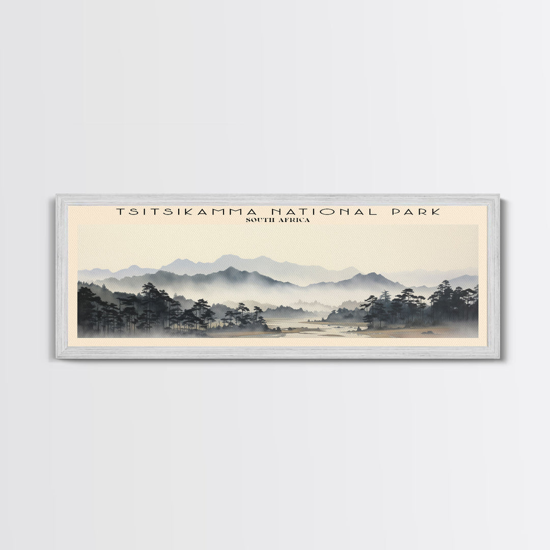 Tsitsikamma National Park COUNTRY | Framed Travel Poster Canvas Print | Trendy Wall Art | Watercolor Painting | Living Room Art | Unique Art