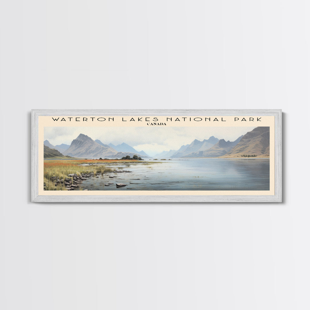 Waterton Lakes National Park Travel Print Wall Art, Travel Poster Print, Retro Style COUNTRY Home Decor, Wall Hanging, Travel Gift Idea, Unique Metal Art