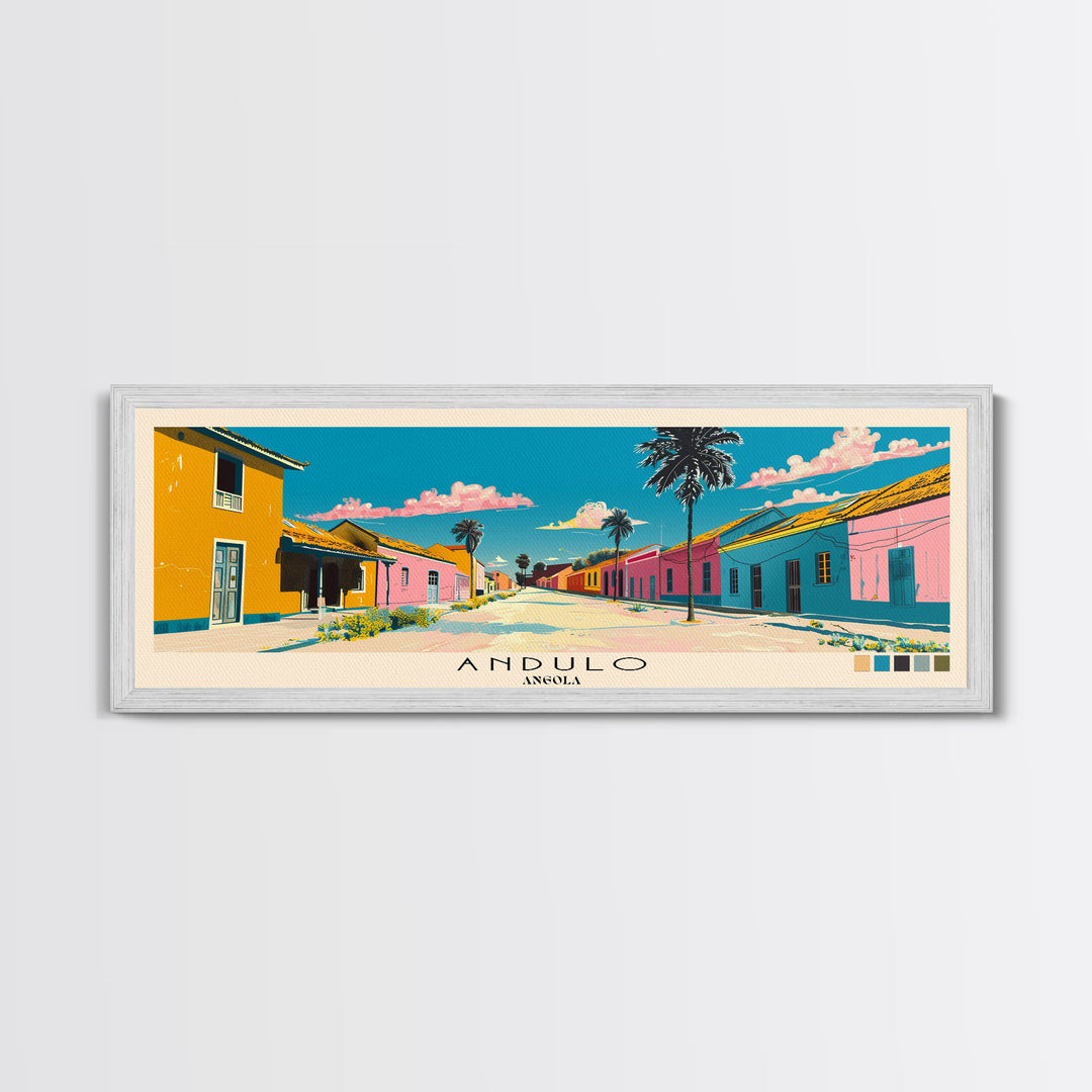 Andulo, Angola Panoramic Canvas Print, Andulo, Angola Painting, Angola Art, Andulo Travel Poster, Travel Art, Guest Room Painting