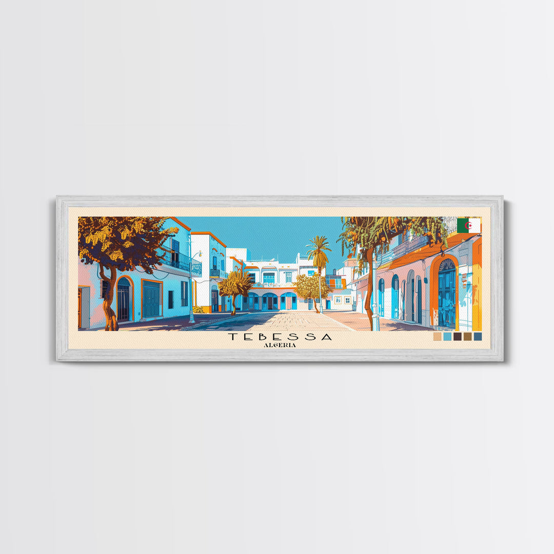 Tebessa, Algeria Panoramic Canvas Print, Tebessa, Algeria Painting, Algeria Art, Tebessa Travel Poster, Travel Art, Guest Room Painting