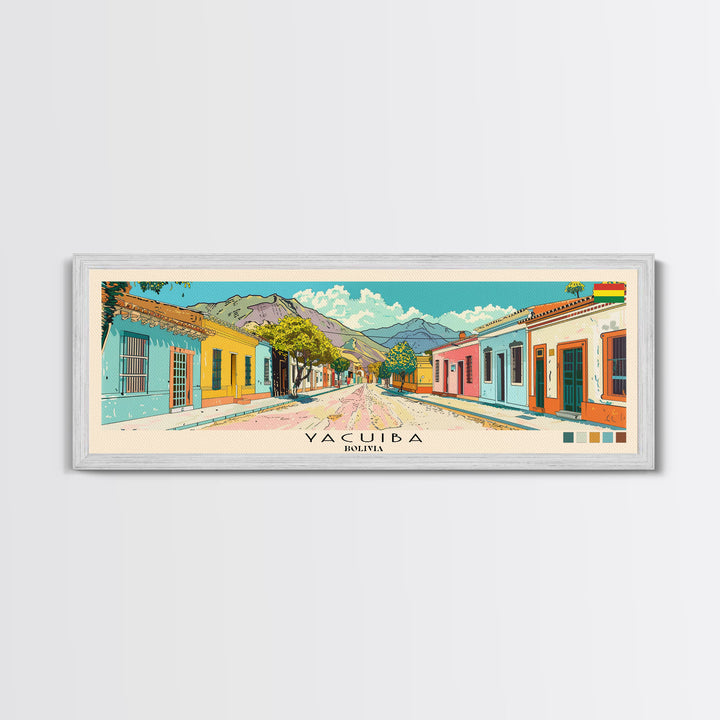 Yacuiba, Bolivia Panoramic Canvas Print, Yacuiba, Bolivia Painting, Bolivia Art, Yacuiba Travel Poster, Travel Art, Living Room Painting