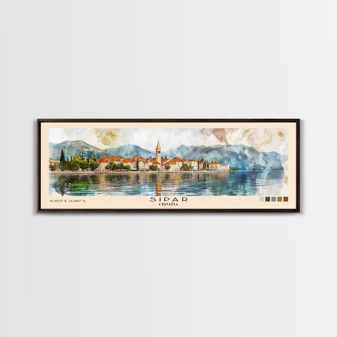 Sipar, Croatia Watercolor Print, Vacation Gift, Croatia Wall Art, Beach Painting, Beach Decor, Beach Or Lakehouse Art