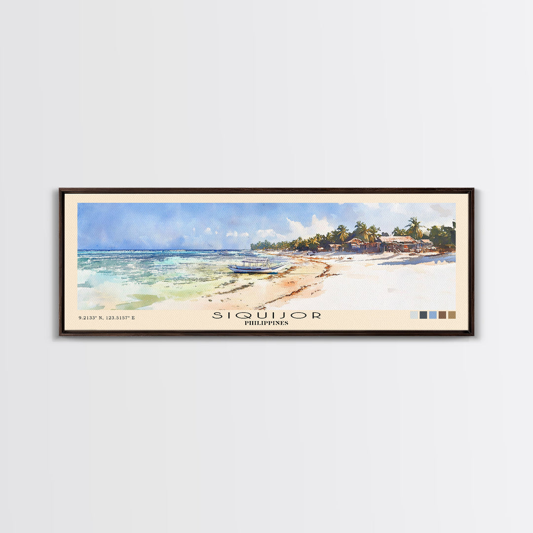 Siquijor, Philippines Watercolor Beach Print, Vacation Gift, Philippines Wall Art, Beach Painting, Beach Decor, Beach Painting