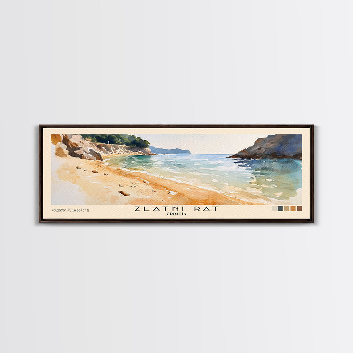 Zlatni Rat, Croatia Watercolor Print, Vacation Gift, Croatia Wall Art, Vacation Wall Art, Vacatation Memories, Beach Decor, Beach Or Lakehouse Art