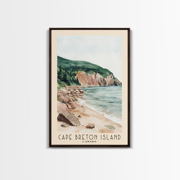 Cape Breton Island, Canada Watercolor Print, Vacation Gift, Canada Wall Art, Beach Painting, Beach Decor, Beach Or Lakehouse Art