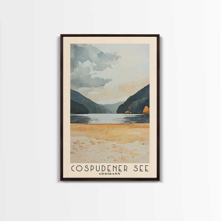 Cospudener See, Germany Watercolor Print, Vacation Gift, Germany Wall Art, Vacation Wall Art, Vacatation Memories, Beach Decor, Beach Or Lakehouse Art