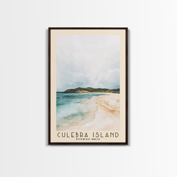 Culebra Island, Puerto Rico Watercolor Print, Vacation Gift, Puerto Rico Wall Art, Beach Painting, Beach Decor, Beach Or Lakehouse Art