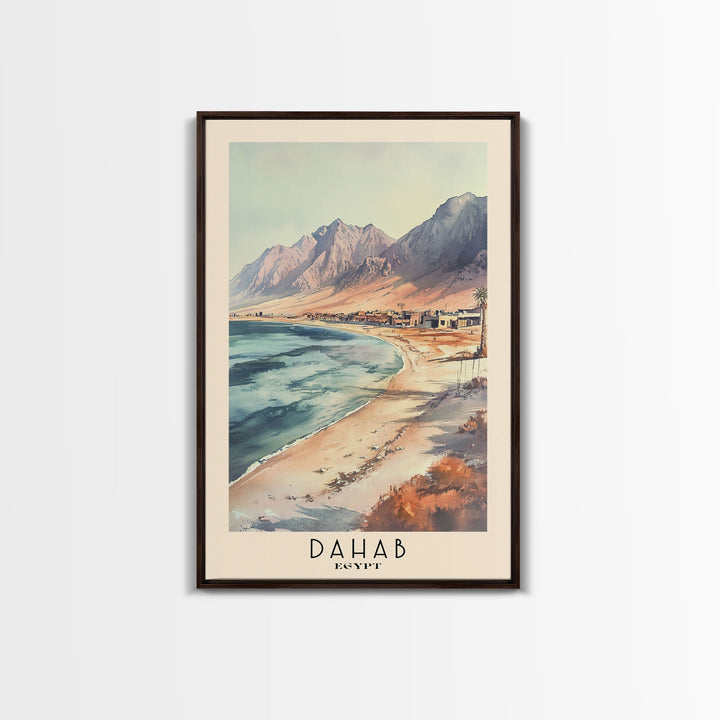 Dahab, Egypt Watercolor Print, Vacation Gift, Egypt Wall Art, Beach Painting, Beach Decor, Beach Or Lakehouse Art