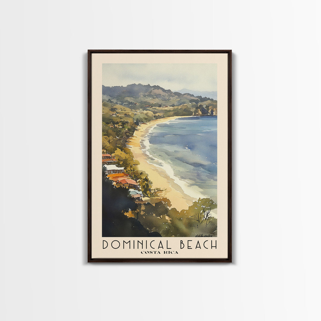 Dominical Beach, Costa Rica Watercolor Print, Vacation Gift, Costa Rica Wall Art, Beach Painting, Beach Decor, Beach Or Lakehouse Art