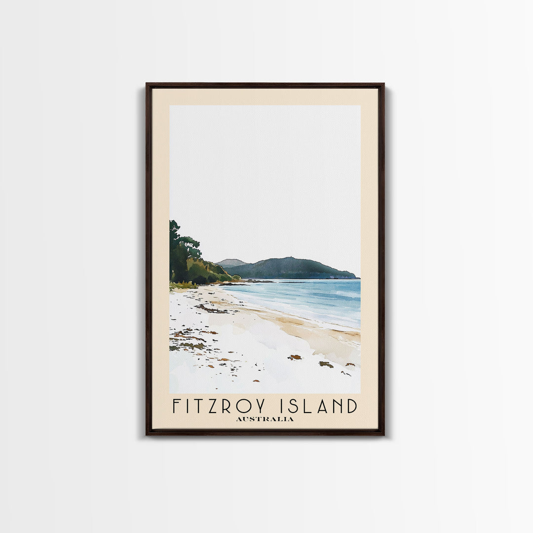 Fitzroy Island, Australia Watercolor Beach Print, Vacation Gift, Australia Wall Art, Beach Painting, Beach Decor, Beach Painting