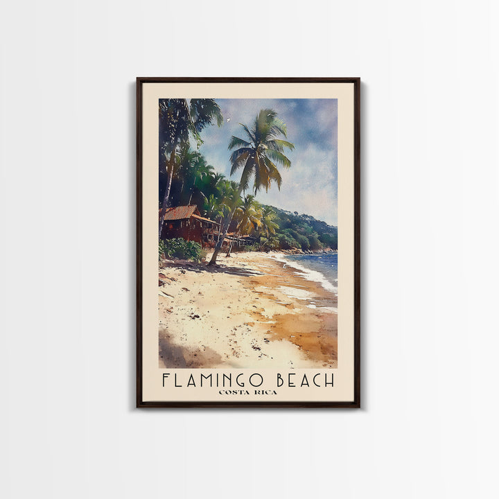 Flamingo Beach, Costa Rica Watercolor Print, Vacation Gift, Costa Rica Wall Art, Vacation Wall Art, Vacatation Memories, Beach Decor, Beach Or Lakehouse Art