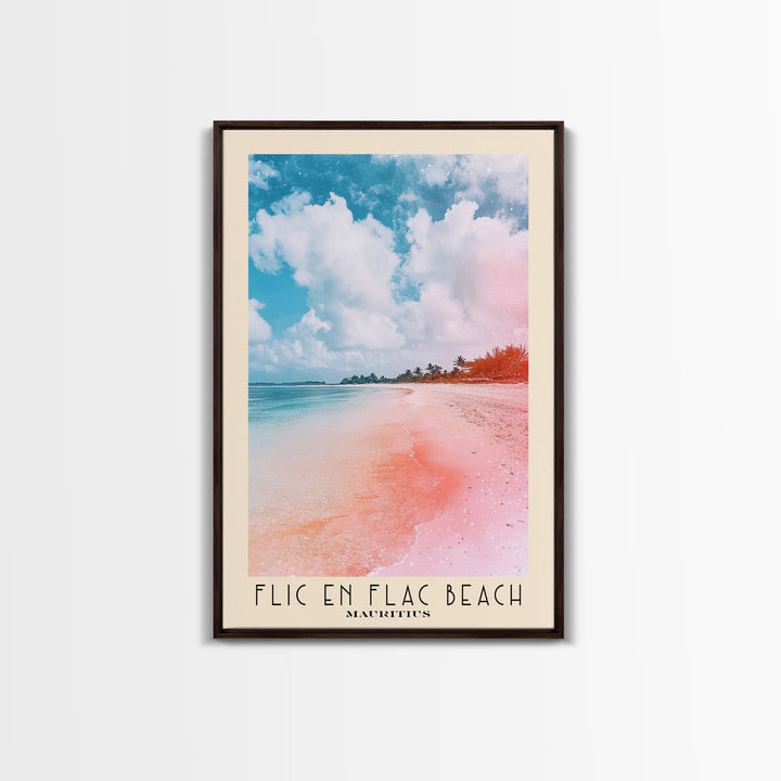 Flic en Flac Beach, Mauritius Watercolor Beach Print, Vacation Gift, Mauritius Wall Art, Beach Painting, Beach Decor, Beach Painting