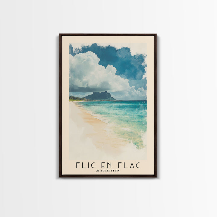 Flic en Flac, Mauritius Watercolor Print, Vacation Gift, Mauritius Wall Art, Beach Painting, Beach Decor, Beach Or Lakehouse Art