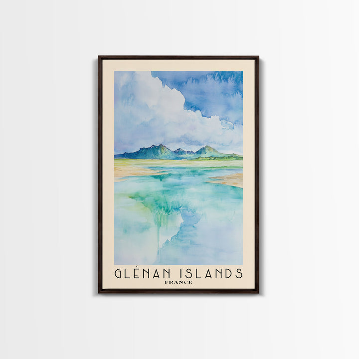 Glénan Islands, France Watercolor Print, Vacation Gift, France Wall Art, Beach Painting, Beach Decor, Beach Or Lakehouse Art