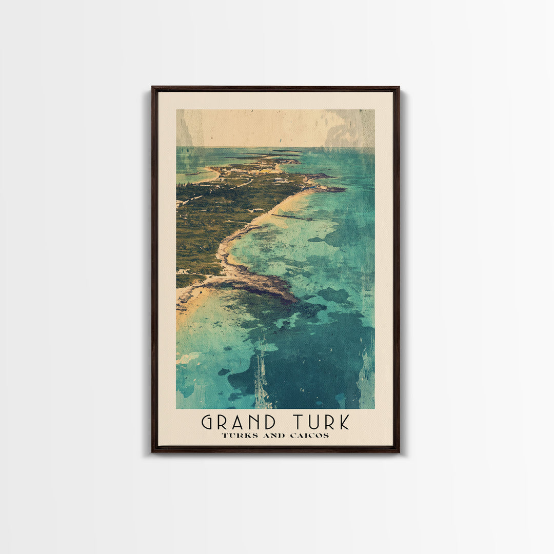 Grand Turk, Turks and Caicos Watercolor Beach Print, Vacation Gift, Turks and Caicos Wall Art, Beach Painting, Beach Decor, Beach Painting