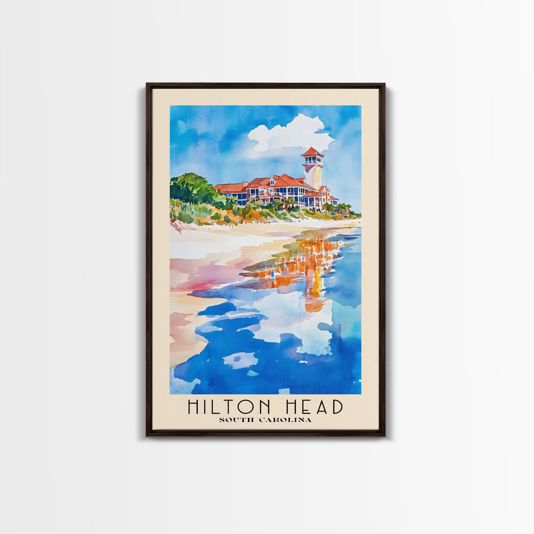 Hilton Head, South Carolina Watercolor Print, Vacation Gift, South Carolina Wall Art, Vacation Wall Art, Vacatation Memories, Beach Decor, Beach Or Lakehouse Art