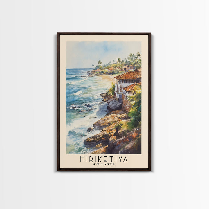 Hiriketiya, Sri Lanka Watercolor Print, Vacation Gift, Sri Lanka Wall Art, Beach Painting, Beach Decor, Beach Or Lakehouse Art