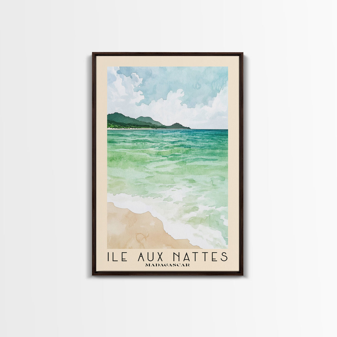 Ile Aux Nattes, Madagascar Watercolor Print, Vacation Gift, Madagascar Wall Art, Beach Painting, Beach Decor, Beach Or Lakehouse Art