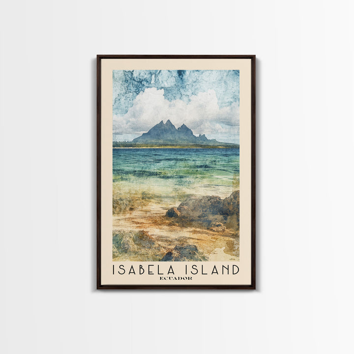 Isabela Island, Ecuador Watercolor Print, Vacation Gift, Ecuador Wall Art, Beach Painting, Beach Decor, Beach Or Lakehouse Art