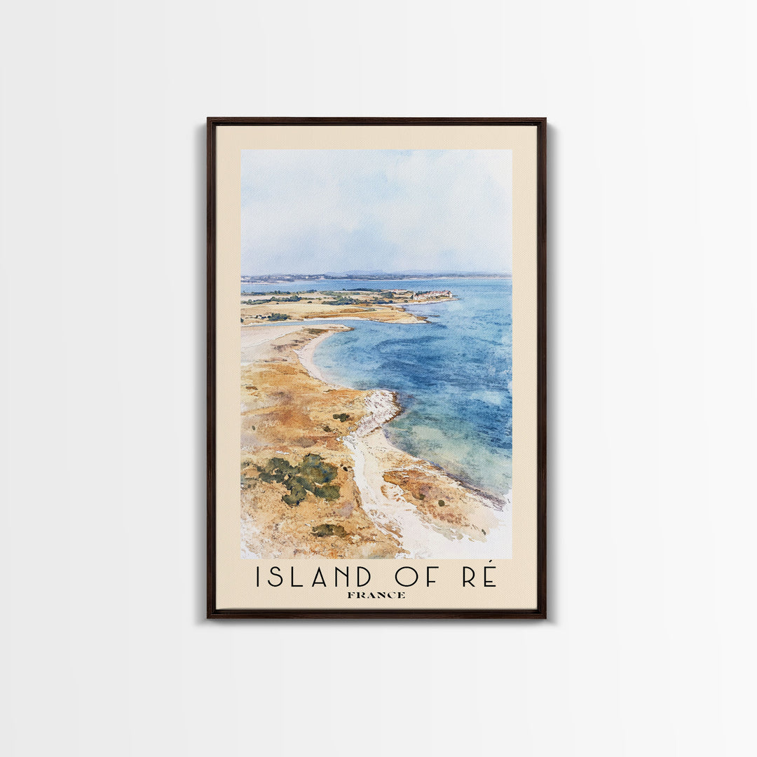 Island of Ré, France Watercolor Print, Vacation Gift, France Wall Art, Vacation Wall Art, Vacatation Memories, Beach Decor, Beach Or Lakehouse Art