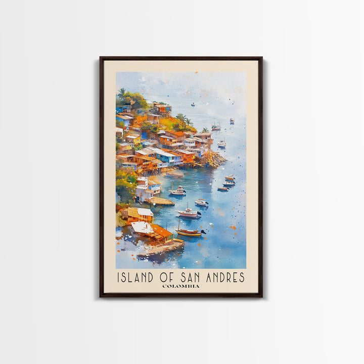 Island of San Andres, Colombia Watercolor Print, Vacation Gift, Colombia Wall Art, Beach Painting, Beach Decor, Beach Or Lakehouse Art