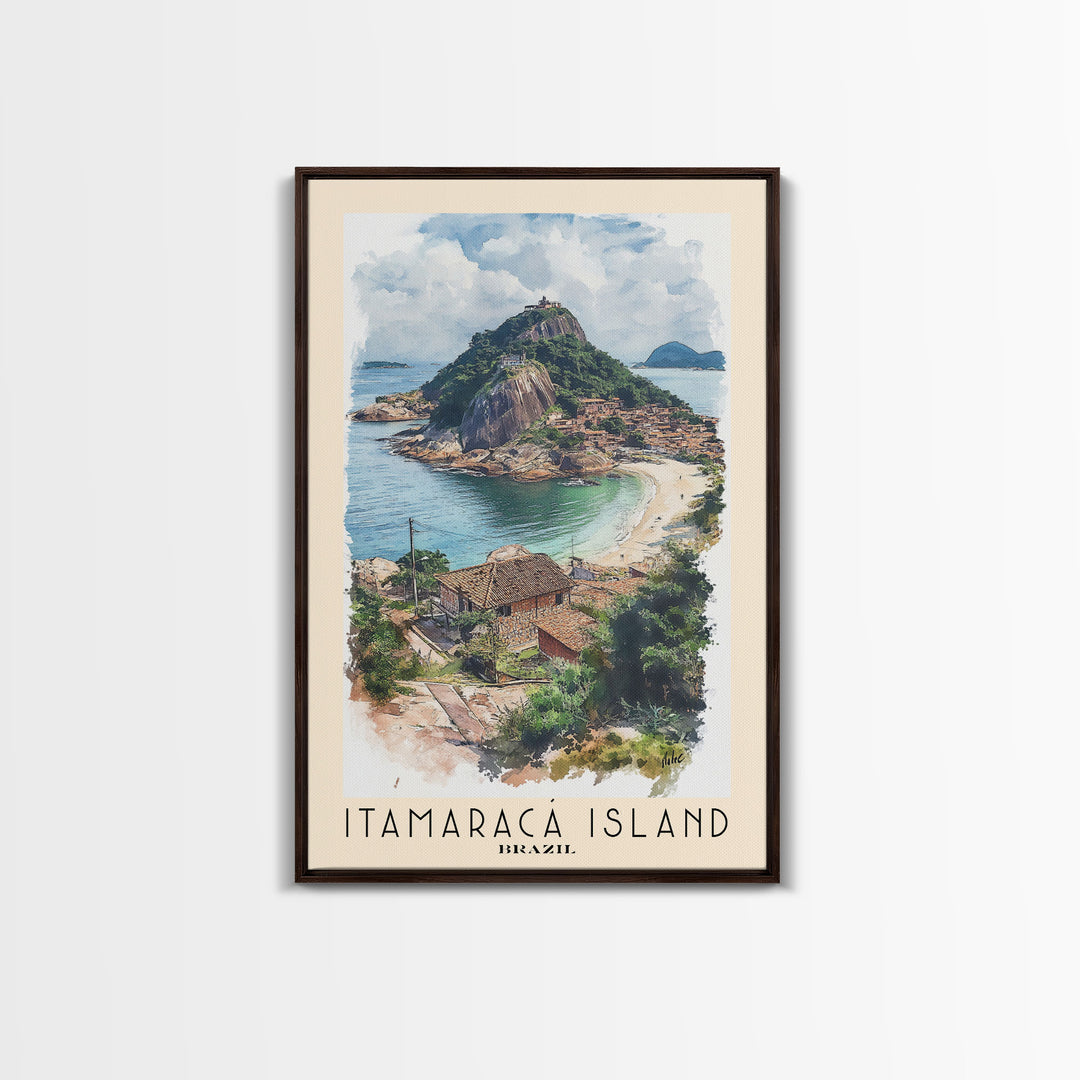 Itamaracá Island, Brazil Watercolor Print, Vacation Gift, Brazil Wall Art, Beach Painting, Beach Decor, Beach Or Lakehouse Art