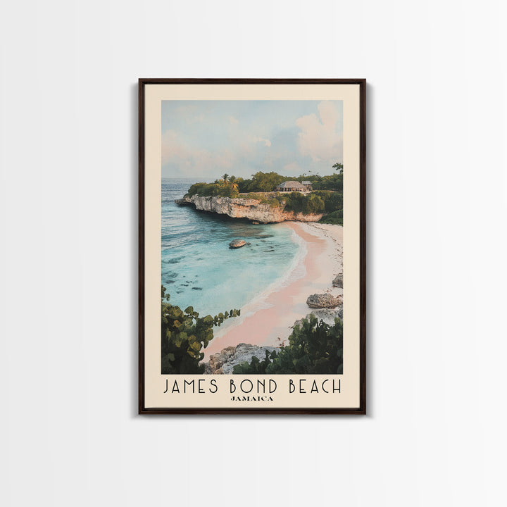 James Bond Beach, Jamaica Watercolor Print, Vacation Gift, Jamaica Wall Art, Vacation Wall Art, Vacatation Memories, Beach Decor, Beach Or Lakehouse Art