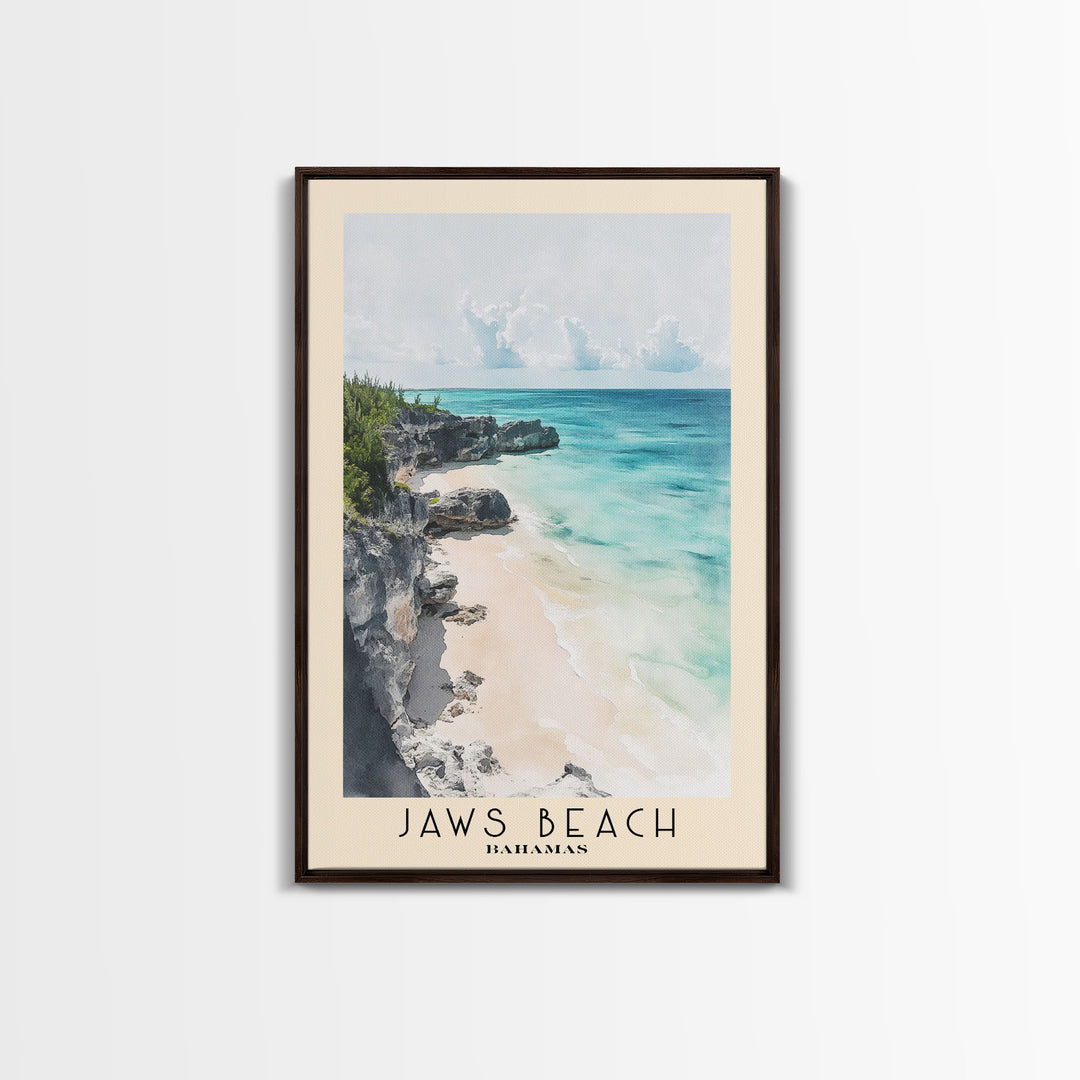 Jaws Beach, Bahamas Watercolor Print, Vacation Gift, Bahamas Wall Art, Beach Painting, Beach Decor, Beach Or Lakehouse Art