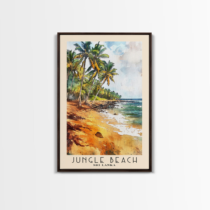 Jungle Beach, Sri Lanka Watercolor Print, Vacation Gift, Sri Lanka Wall Art, Vacation Wall Art, Vacatation Memories, Beach Decor, Beach Or Lakehouse Art