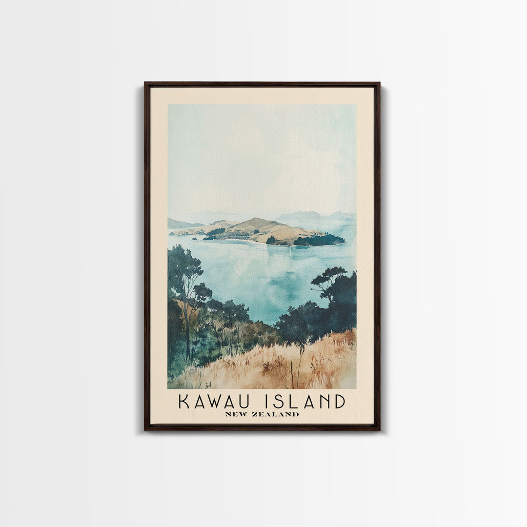 Kawau Island, New Zealand Watercolor Beach Print, Vacation Gift, New Zealand Wall Art, Beach Painting, Beach Decor, Beach Painting