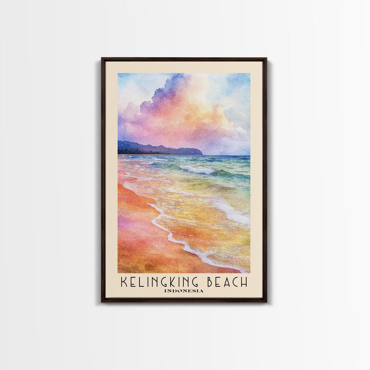 Kelingking Beach, Indonesia Watercolor Print, Vacation Gift, Indonesia Wall Art, Vacation Wall Art, Vacatation Memories, Beach Decor, Beach Or Lakehouse Art