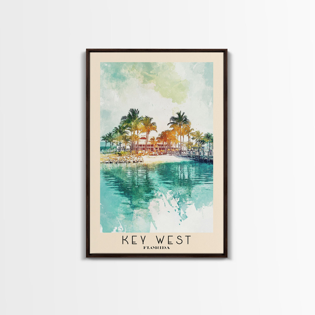 Key West, Florida Watercolor Beach Print, Vacation Gift, Florida Wall Art, Beach Painting, Beach Decor, Beach Painting