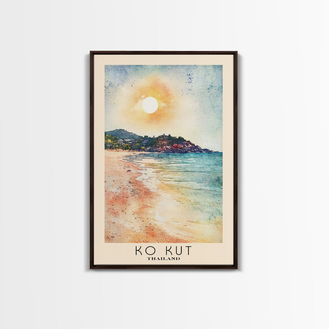 Ko Kut, Thailand Watercolor Print, Vacation Gift, Thailand Wall Art, Beach Painting, Beach Decor, Beach Or Lakehouse Art