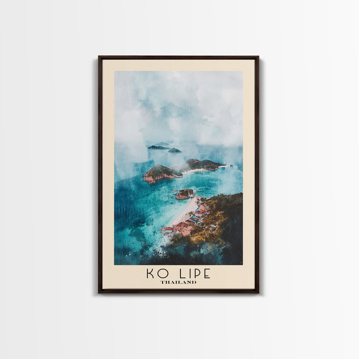 Ko Lipe, Thailand Watercolor Beach Print, Vacation Gift, Thailand Wall Art, Beach Painting, Beach Decor, Beach Painting