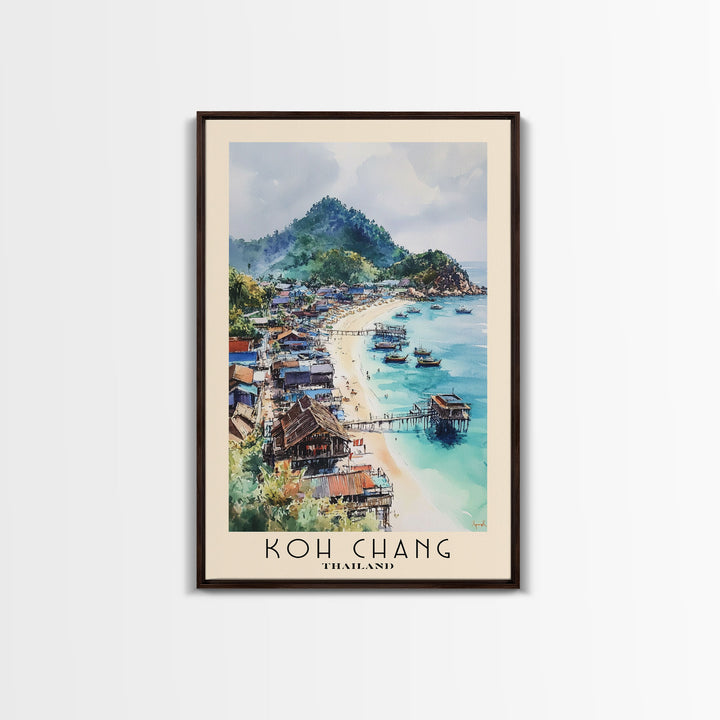 Koh Chang, Thailand Watercolor Print, Vacation Gift, Thailand Wall Art, Vacation Wall Art, Vacatation Memories, Beach Decor, Beach Or Lakehouse Art