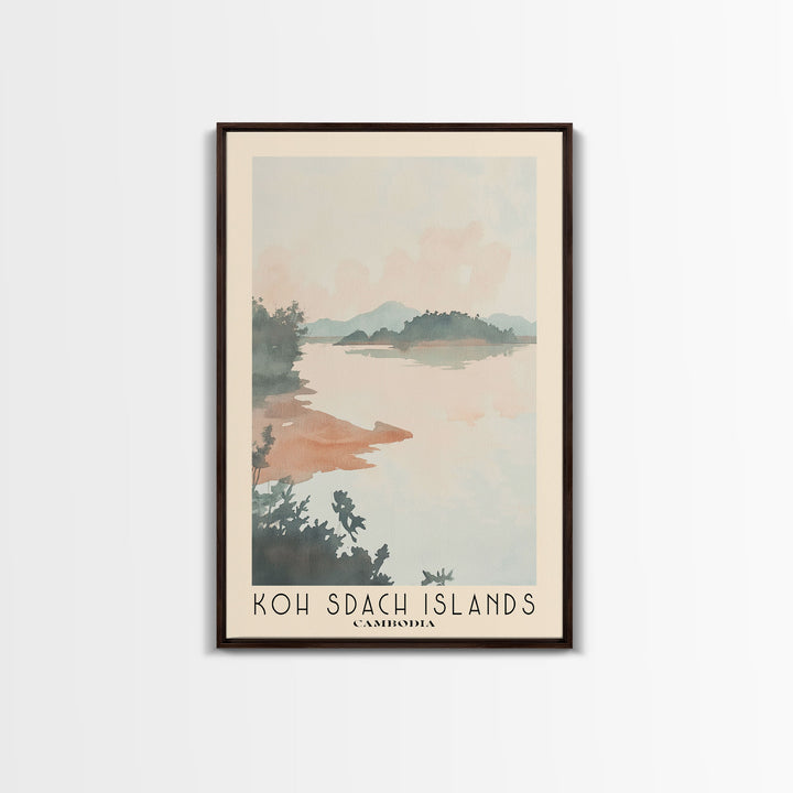 Koh Sdach Islands, Cambodia Watercolor Print, Vacation Gift, Cambodia Wall Art, Beach Painting, Beach Decor, Beach Or Lakehouse Art