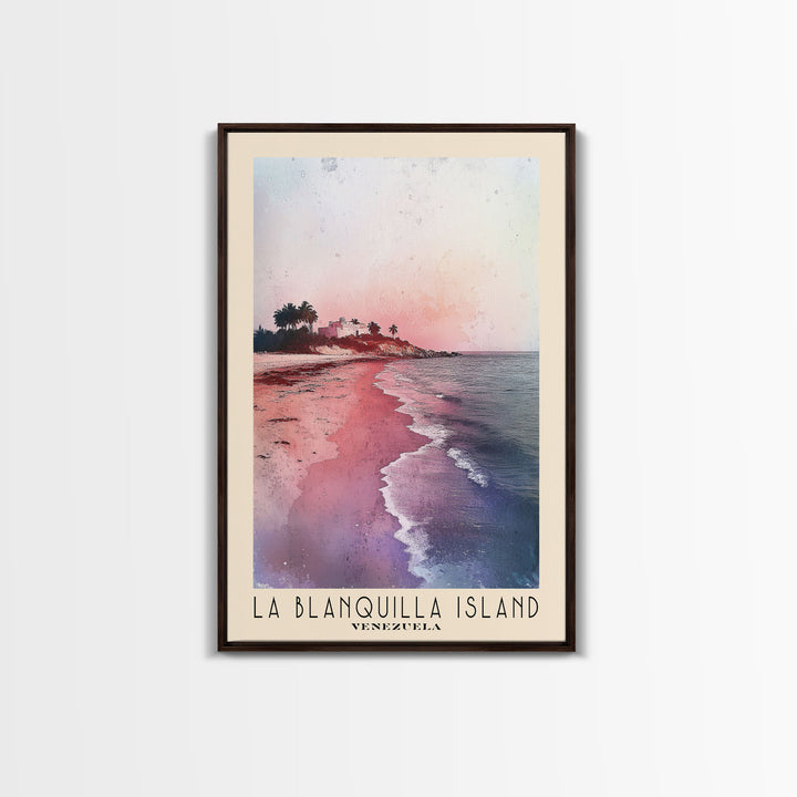 La Blanquilla Island, Venezuela Watercolor Print, Vacation Gift, Venezuela Wall Art, Beach Painting, Beach Decor, Beach Or Lakehouse Art