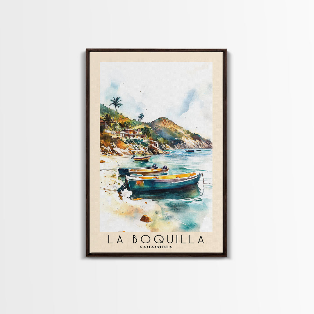 La Boquilla, Colombia Watercolor Beach Print, Vacation Gift, Colombia Wall Art, Beach Painting, Beach Decor, Beach Painting