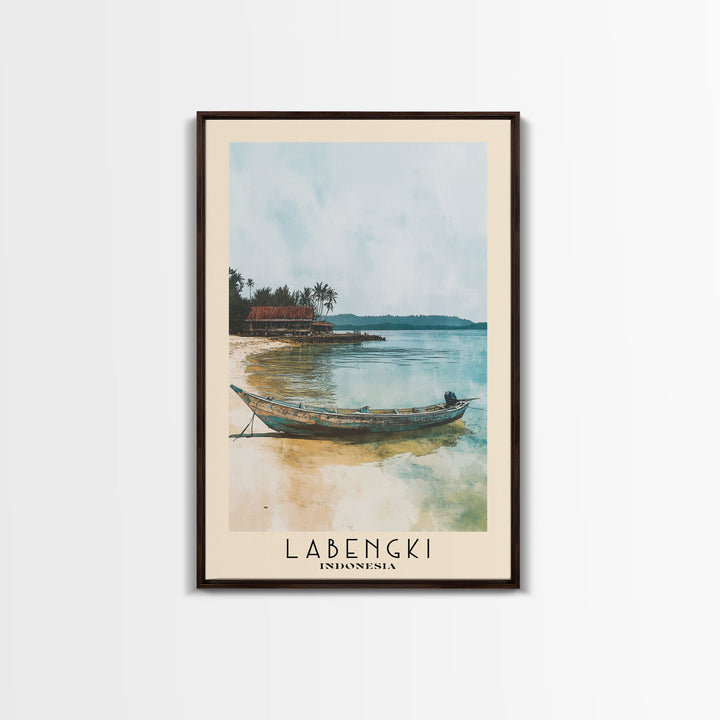 Labengki, Indonesia Watercolor Print, Vacation Gift, Indonesia Wall Art, Vacation Wall Art, Vacatation Memories, Beach Decor, Beach Or Lakehouse Art