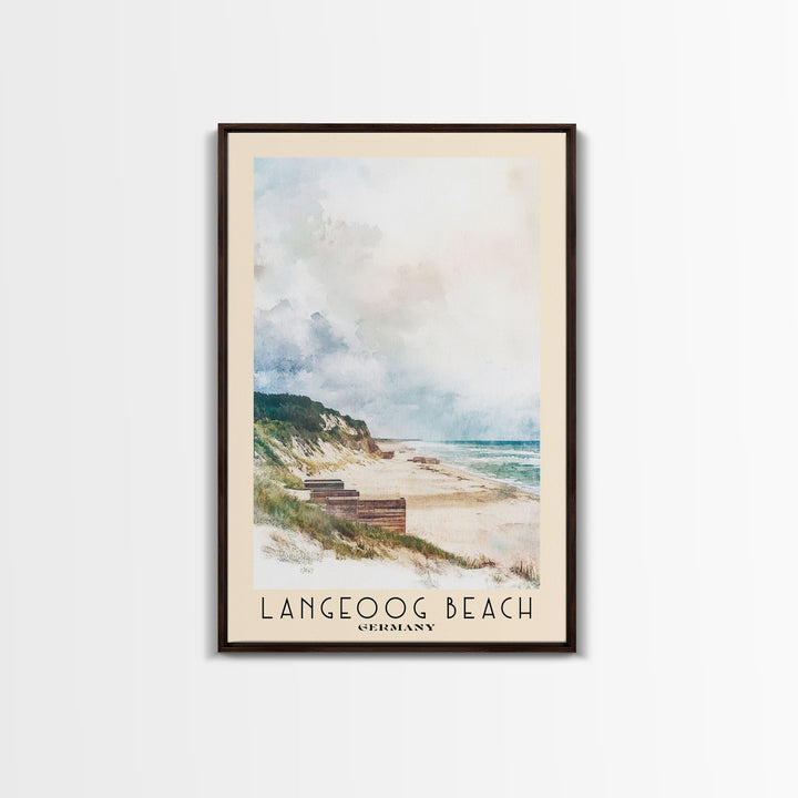 Langeoog Beach, Germany Watercolor Beach Print, Vacation Gift, Germany Wall Art, Beach Painting, Beach Decor, Beach Painting