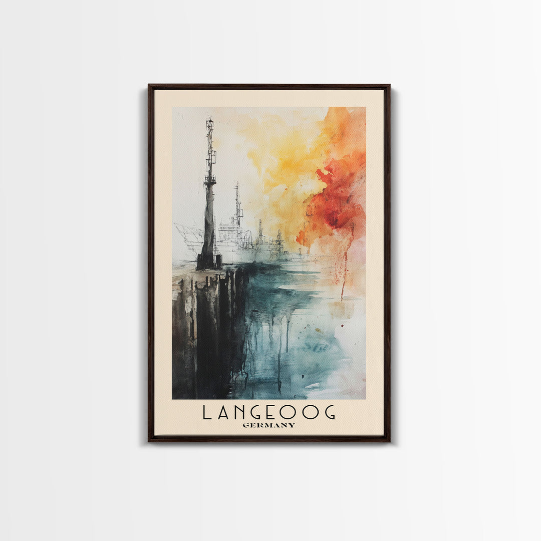 Langeoog, Germany Watercolor Print, Vacation Gift, Germany Wall Art, Beach Painting, Beach Decor, Beach Or Lakehouse Art