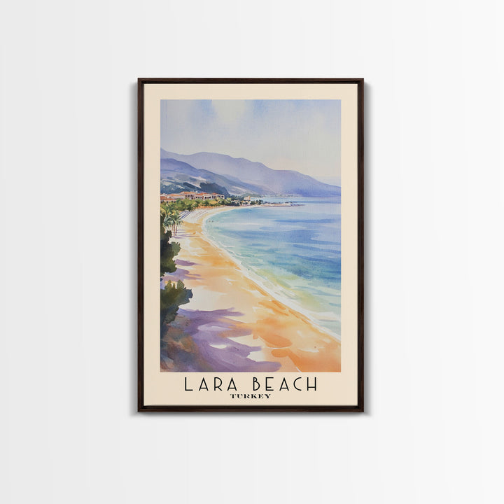 Lara Beach, Turkey Watercolor Print, Vacation Gift, Turkey Wall Art, Beach Painting, Beach Decor, Beach Or Lakehouse Art