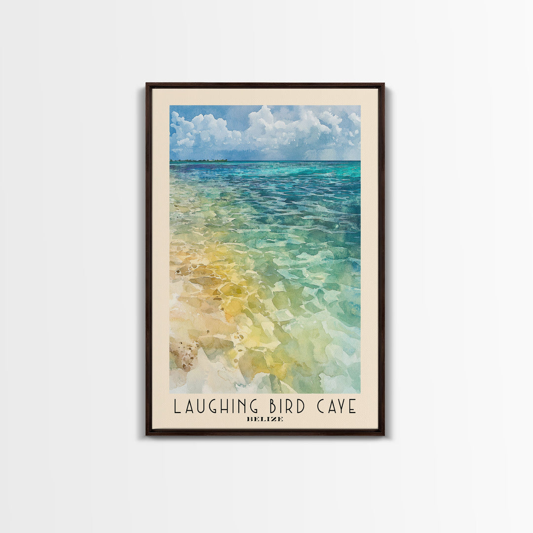 Laughing Bird Caye, Belize Watercolor Print, Vacation Gift, Belize Wall Art, Vacation Wall Art, Vacatation Memories, Beach Decor, Beach Or Lakehouse Art