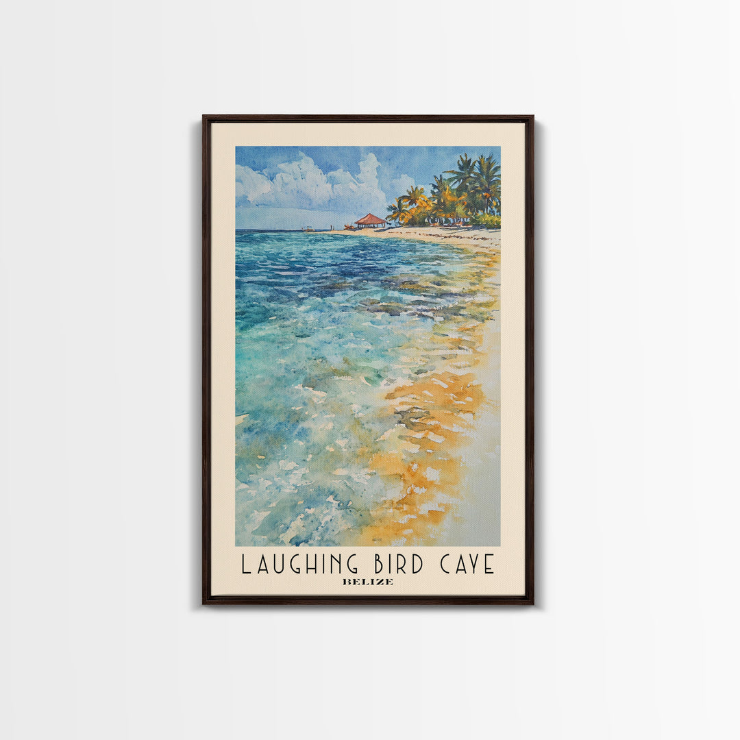 Laughing Bird Caye, Belize Watercolor Print, Vacation Gift, Belize Wall Art, Beach Painting, Beach Decor, Beach Or Lakehouse Art