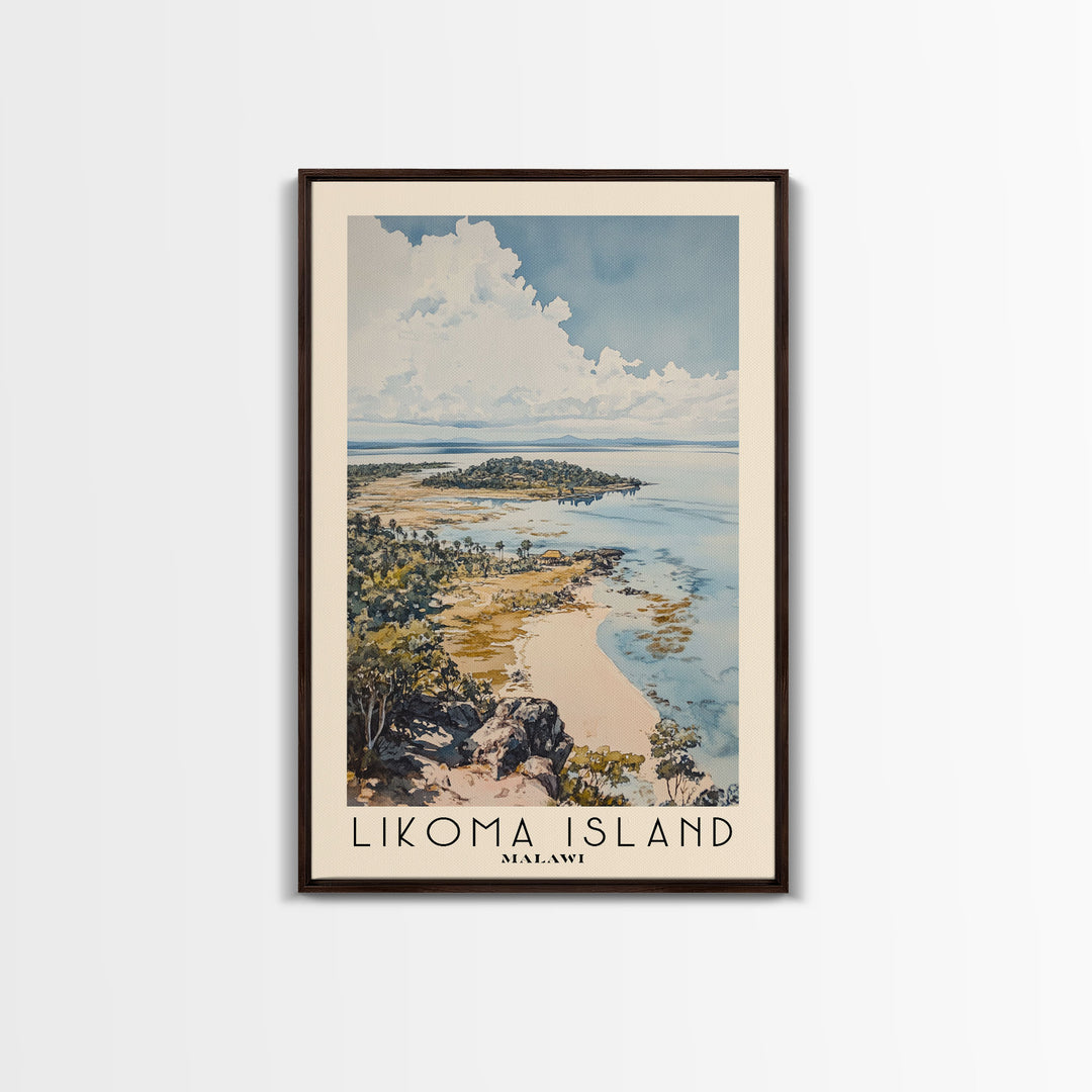 Likoma Island, Malawi Watercolor Print, Vacation Gift, Malawi Wall Art, Vacation Wall Art, Vacatation Memories, Beach Decor, Beach Or Lakehouse Art