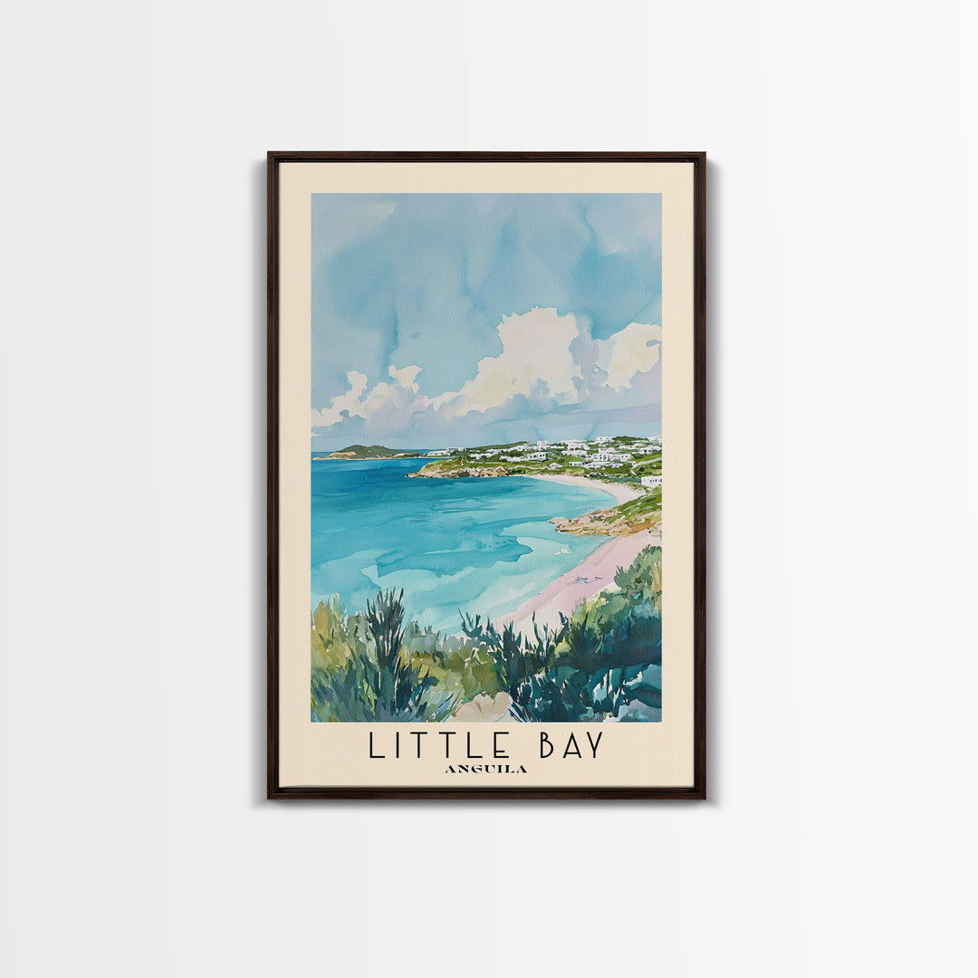 Little Bay, Anguila Watercolor Print, Vacation Gift, Anguila Wall Art, Vacation Wall Art, Vacatation Memories, Beach Decor, Beach Or Lakehouse Art