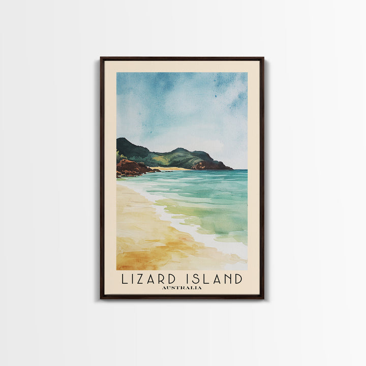 Lizard Island, Australia Watercolor Beach Print, Vacation Gift, Australia Wall Art, Beach Painting, Beach Decor, Beach Painting