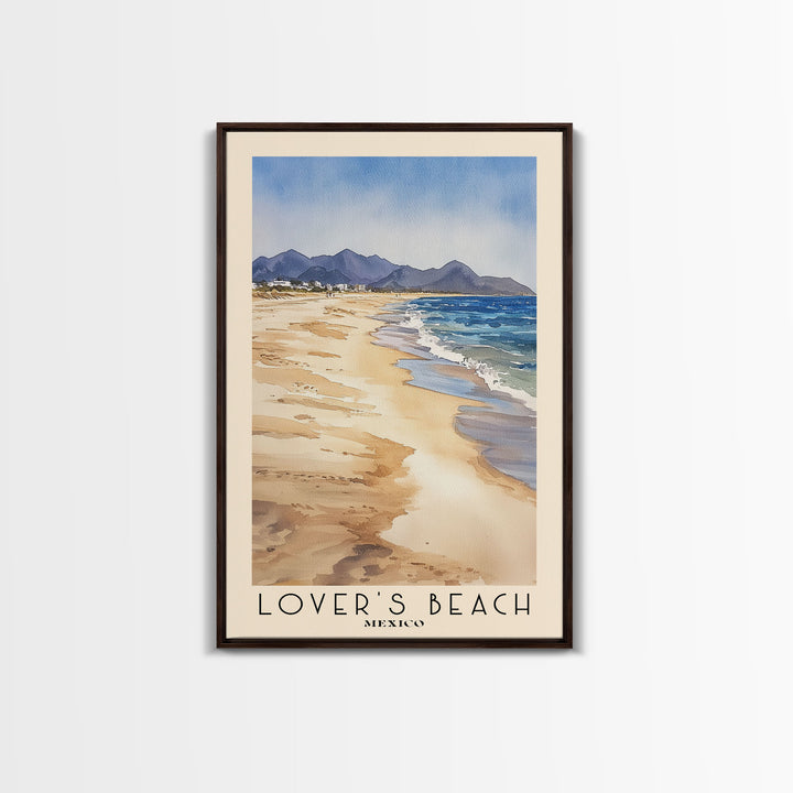 Lover’s Beach, Mexico Watercolor Print, Vacation Gift, Mexico Wall Art, Beach Painting, Beach Decor, Beach Or Lakehouse Art