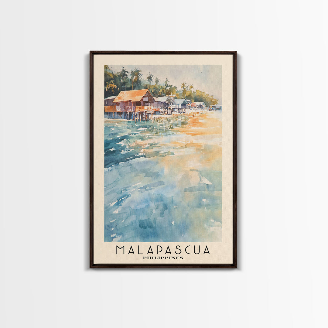 Malapascua, Philippines Watercolor Beach Print, Vacation Gift, Philippines Wall Art, Beach Painting, Beach Decor, Beach Painting